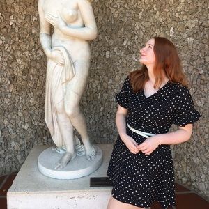 Vintage Polka Dot Button Down Dress